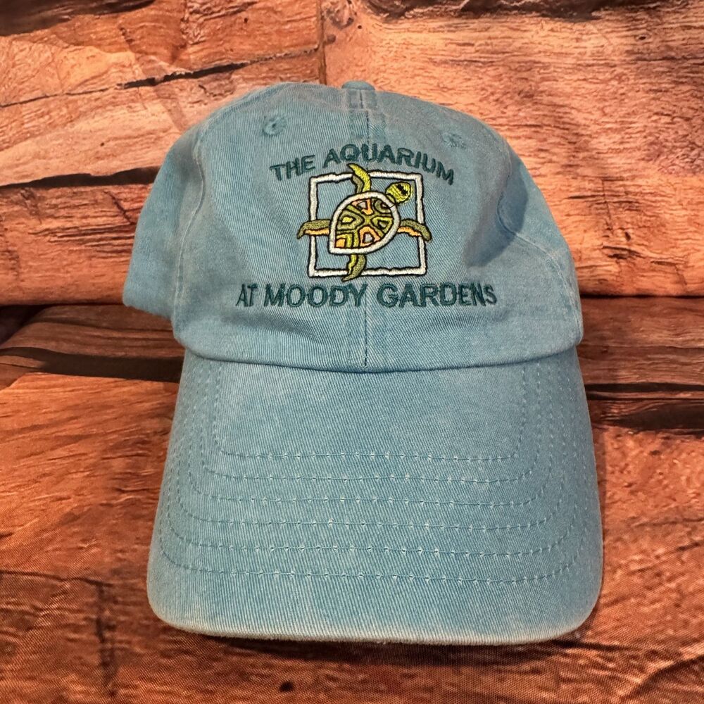 Royal Resortwear The Aquarium at Moody Gardens Sea Turtle Baseball Cap Hat Aqua